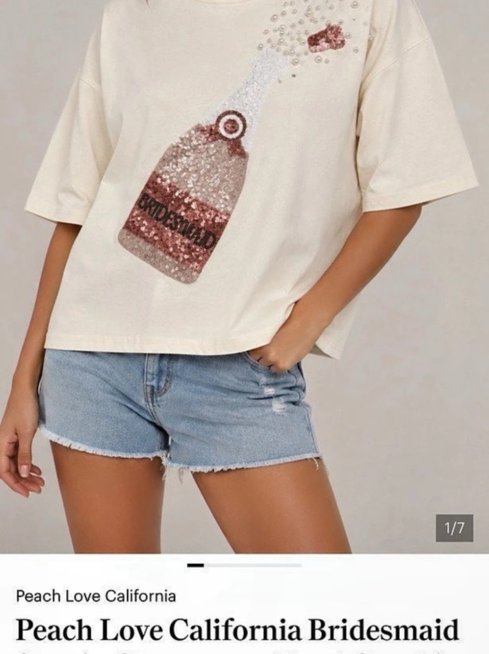 Bridesmaid Sequin Champagne Tee - didnt realize it said Bridesmaid! So cute!